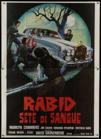 9j553 RABID Italian 2p 1979 David Cronenberg, completely different horror art by Tino Aller!