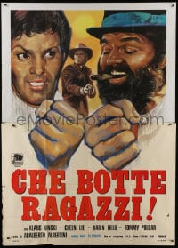 9j557 RETURN OF SHANGHAI JOE Italian 2p 1974 Klaus Kinski, Cheen Lie, wacky spaghetti western art!