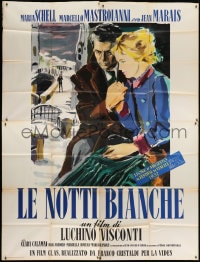 9j576 WHITE NIGHTS Italian 4p 1957 Visconti, Allard art of Schell & Marais by bridge, Dostoyevsky!