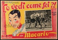 9j577 LO VEDI COME SEI Italian LC 1939 cool boxing image + Granettio border artwork!