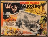 9j635 BLACK MAGIC Mexican LC R1950s creepy hypnotist Orson Welles as Cagliostro by guards!