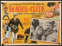 9j640 BONNIE & CLYDE Mexican LC 1967 c/u of sexy Faye Dunaway holding gun on Denver Pyle!