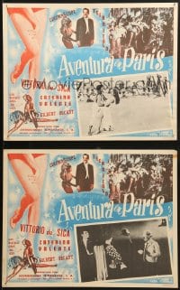 9j603 CASINO DE PARIS 6 Mexican LCs 1957 sexy girls & jazz, Vittorio de Sica, great border art!