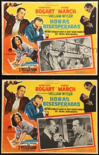 9j584 DESPERATE HOURS 8 Mexican LCs 1955 Humphrey Bogart, Fredric March, William Wyler