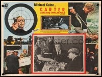 9j662 GET CARTER Mexican LC 1971 Michael Caine watches girl throw her drink on guy at his table!