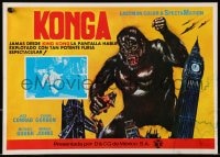 9j672 KONGA Mexican LC R1970s great border art of giant ape holding sexy woman by Big Ben!