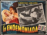9j673 LA ENDEMONIADA Mexican LC 1968 sexy Libertad Leblanc, Enrique Rocha, horror!