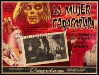 9j676 LADY SCARFACE Mexican LC 1941 master criminal Judith Anderson, creepy border art!