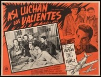 9j699 PURPLE HEART Mexican LC R1950s Dana Andrews, Conte, Granger, Levene & others behind bars!
