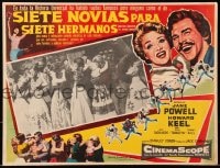 9j702 SEVEN BRIDES FOR SEVEN BROTHERS Mexican LC 1955 Jane Powell, Howard Keel, kissing scene!