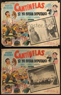 9j592 SI YO FUERA DIPUTADO 8 Mexican LCs 1952 Mario Moreno as Cantinflas, great border art!