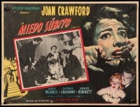 9j707 SUDDEN FEAR Mexican LC 1952 Joan Crawford, Jack Palance, Gloria Grahame, Bruce Bennett