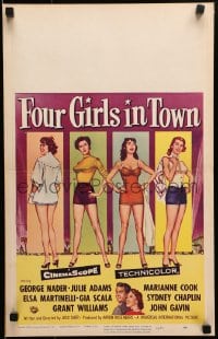 9j004 4 GIRLS IN TOWN WC 1956 sexy Julie Adams, Marianne Cook, Elsa Martinelli & Gia Scala!