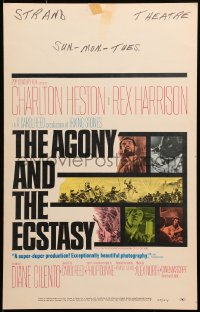 9j013 AGONY & THE ECSTASY WC 1965 great images of Charlton Heston & Rex Harrison, Carol Reed!