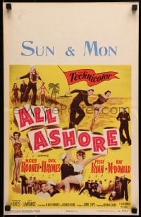 9j016 ALL ASHORE WC 1952 Mickey Rooney, Peggy Ryan, Navy musical, all ashore for fun galore!