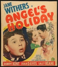 9j022 ANGEL'S HOLIDAY WC 1937 close up of surprised Jane Withers + Robert Kent & Sally Blane!
