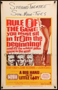 9j041 BIG HAND FOR THE LITTLE LADY WC 1966 Henry Fonda, Joanne Woodward, wildest poker game!