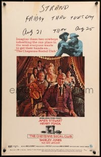 9j058 CHEYENNE SOCIAL CLUB WC 1970 Jimmy Stewart & Henry Fonda & ladies of the night!