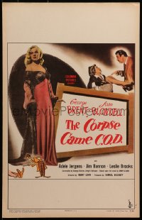 9j066 CORPSE CAME C.O.D. WC 1947 Joan Blondell, George Brent, sexy Adele Jergens in negligee!