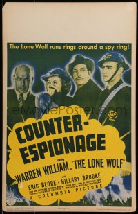 9j068 COUNTER-ESPIONAGE WC 1942 Warren William as The Lone Wolf runs rings around a spy ring!