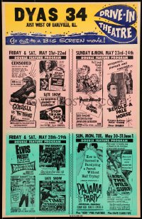 9j086 DYAS 34 WC 1964 Godzilla vs The Thing, Ride the Wild Surf, Roustabout, Time Travelers & more!