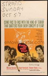 9j091 EYE OF THE CAT WC 1969 Michael Sarrazin, Gayle Hunnicutt, come face to face with terror!