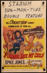 9j095 FIREMAN, SAVE MY CHILD WC 1954 Spike Jones and his City Slickers & Buddy Hackett!