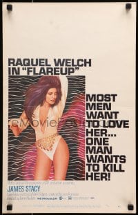 9j096 FLAREUP WC 1970 most men want to love sexy Raquel Welch, but one man wants to kill her!