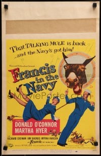 9j099 FRANCIS IN THE NAVY WC 1955 sailor Donald O'Connor & Martha Hyer + talking mule!