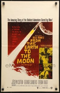 9j102 FROM THE EARTH TO THE MOON WC 1958 Jules Verne's boldest adventure dared by man!