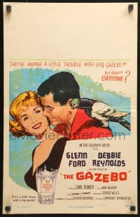 9j105 GAZEBO WC 1960 great romantic art of Glenn Ford w/pigeon on shoulder & Debbie Reynolds!