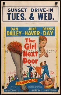 9j110 GIRL NEXT DOOR WC 1953 sexiest full-length June Haver + Dan Dailey & Dennis Day!