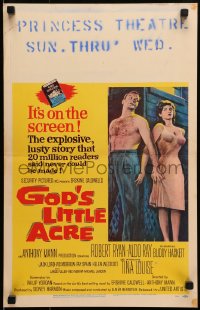 9j111 GOD'S LITTLE ACRE WC 1958 barechested Aldo Ray & half-dressed sexy Tina Louise, Anthony Mann!