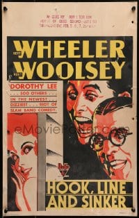 9j128 HOOK, LINE & SINKER WC 1930 great deco art of Wheeler & Woolsey + sexy Dorothy Lee!