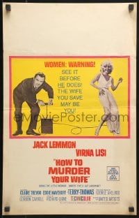 9j129 HOW TO MURDER YOUR WIFE WC 1965 Jack Lemmon, Virna Lisi, the most sadistic comedy!