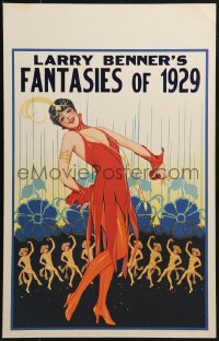 9j159 LARRY BENNER'S FANTASIES OF 1929 stage play WC 1929 great art of sexy burlesque dancers!