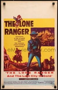 9j161 LONE RANGER & THE LOST CITY OF GOLD WC 1958 masked hero Clayton Moore & Jay Silverheels!