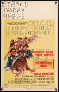 9j166 MacKENNA'S GOLD WC 1969 Gregory Peck, Omar Sharif, Telly Savalas, Julie Newmar, Terpning art!