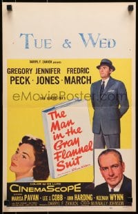 9j168 MAN IN THE GRAY FLANNEL SUIT WC 1956 Gregory Peck, Jennifer Jones, Fredric March