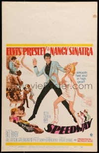9j230 SPEEDWAY WC 1968 art of Elvis Presley dancing with sexy Nancy Sinatra in boots!