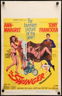9j236 SWINGER WC 1966 artwork of super sexy Ann-Margret & Tony Franciosa, they swing!