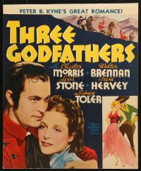 9j245 THREE GODFATHERS WC 1936 romantic close up of Chester Morris & Irene Hervey, Peter B. Kyne!