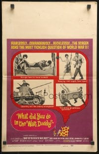 9j255 WHAT DID YOU DO IN THE WAR DADDY WC 1966 James Coburn, Blake Edwards, funny design!