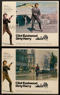 9k865 DIRTY HARRY 2 LCs 1971 great images of Clint Eastwood, Don Siegel crime classic!
