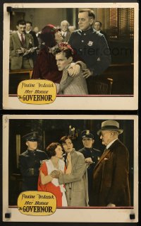 9k877 HER HONOR THE GOVERNOR 2 LCs 1926 Pauline Frederick w/Carroll Nye & bailiffs!
