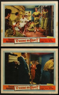 9k885 I WANT TO LIVE 2 LCs 1958 Susan Hayward as Barbara Graham, a party girl convicted of murder!