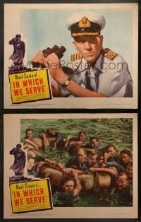 9k890 IN WHICH WE SERVE 2 LCs 1943 directed by Noel Coward & David Lean, English World War II epic!