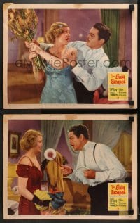 9k904 LADY ESCAPES 2 LCs 1937 pretty Gloria Stuart & Michael Whalen in two great scenes!