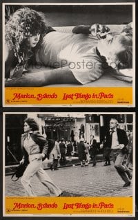 9k909 LAST TANGO IN PARIS 2 LCs 1973 images of Marlon Brando & Maria Schneider, Bernardo Bertolucci!
