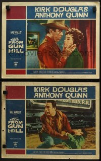 9k910 LAST TRAIN FROM GUN HILL 2 LCs 1959 Anthony Quinn, Carolyn Jones, directed by John Sturges!